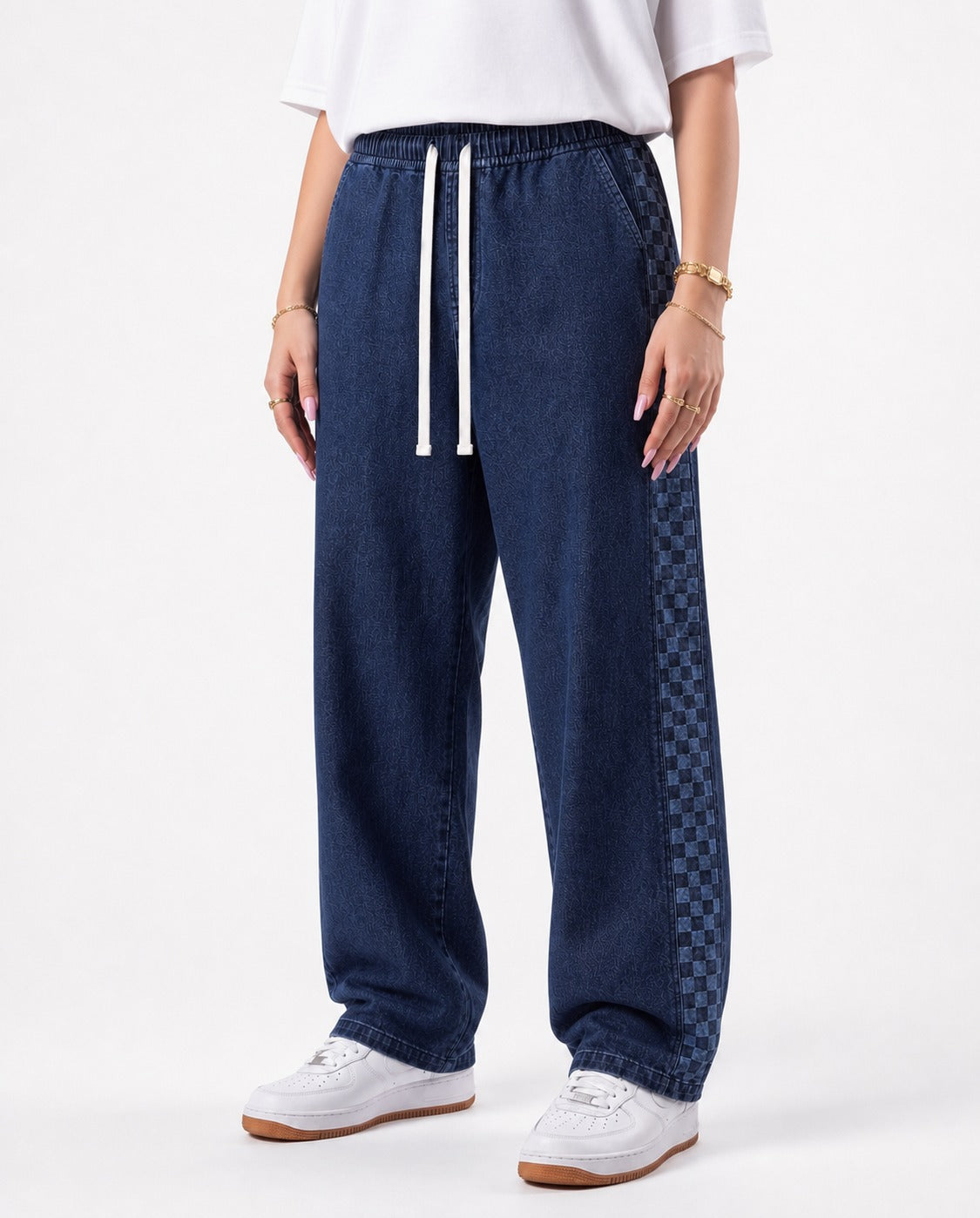 Grid Jeans For WOMEN