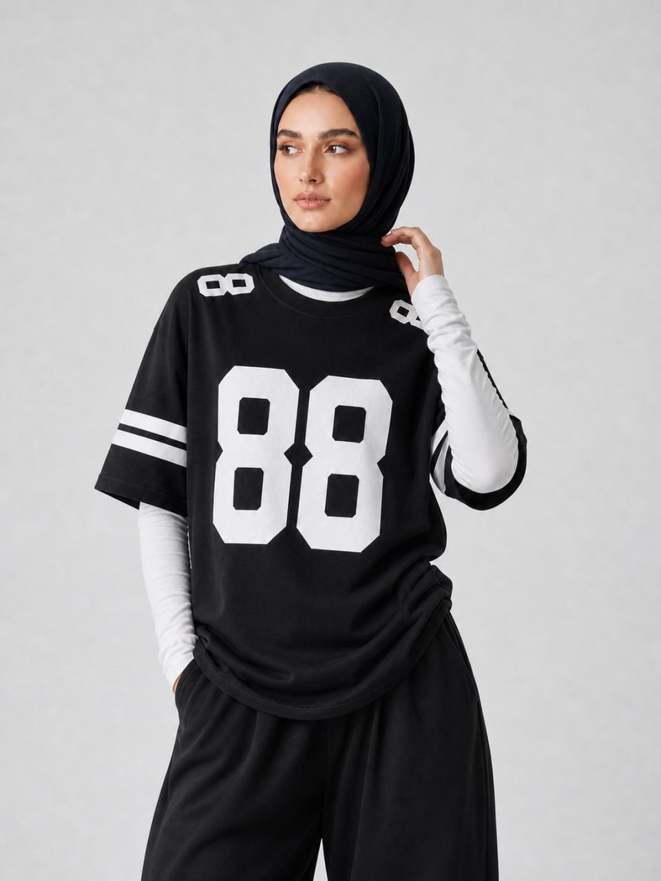 88 T-Shirt For Women Black