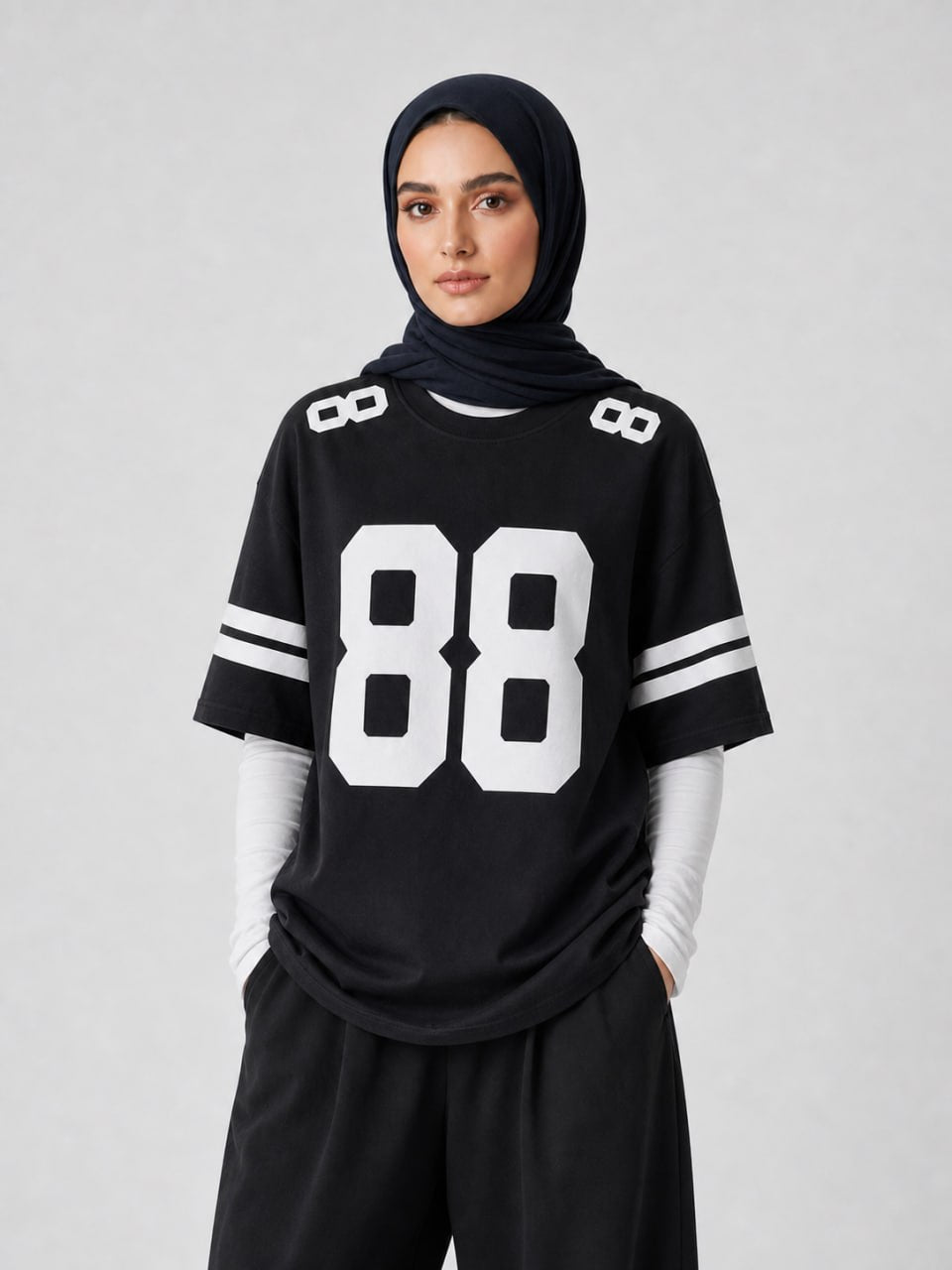 88 T-Shirt For Women Black